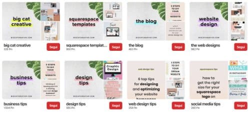 Esempio bacheche pinterest