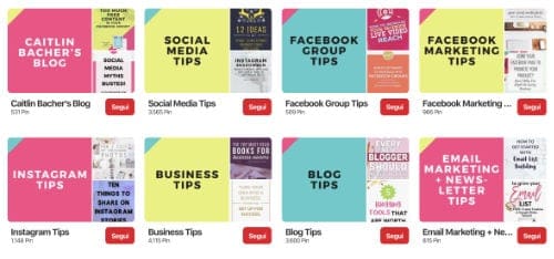 board pinterest esempio 1