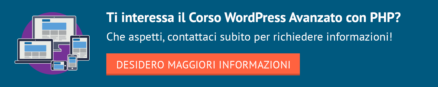 corso di wordpress avanzato con php Veneto Formazione