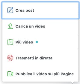 creazione post con Creator Studio