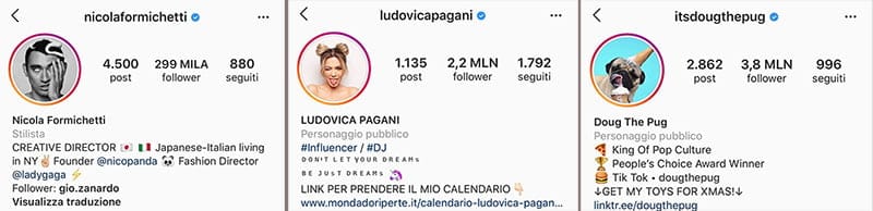 esempio bio instagram