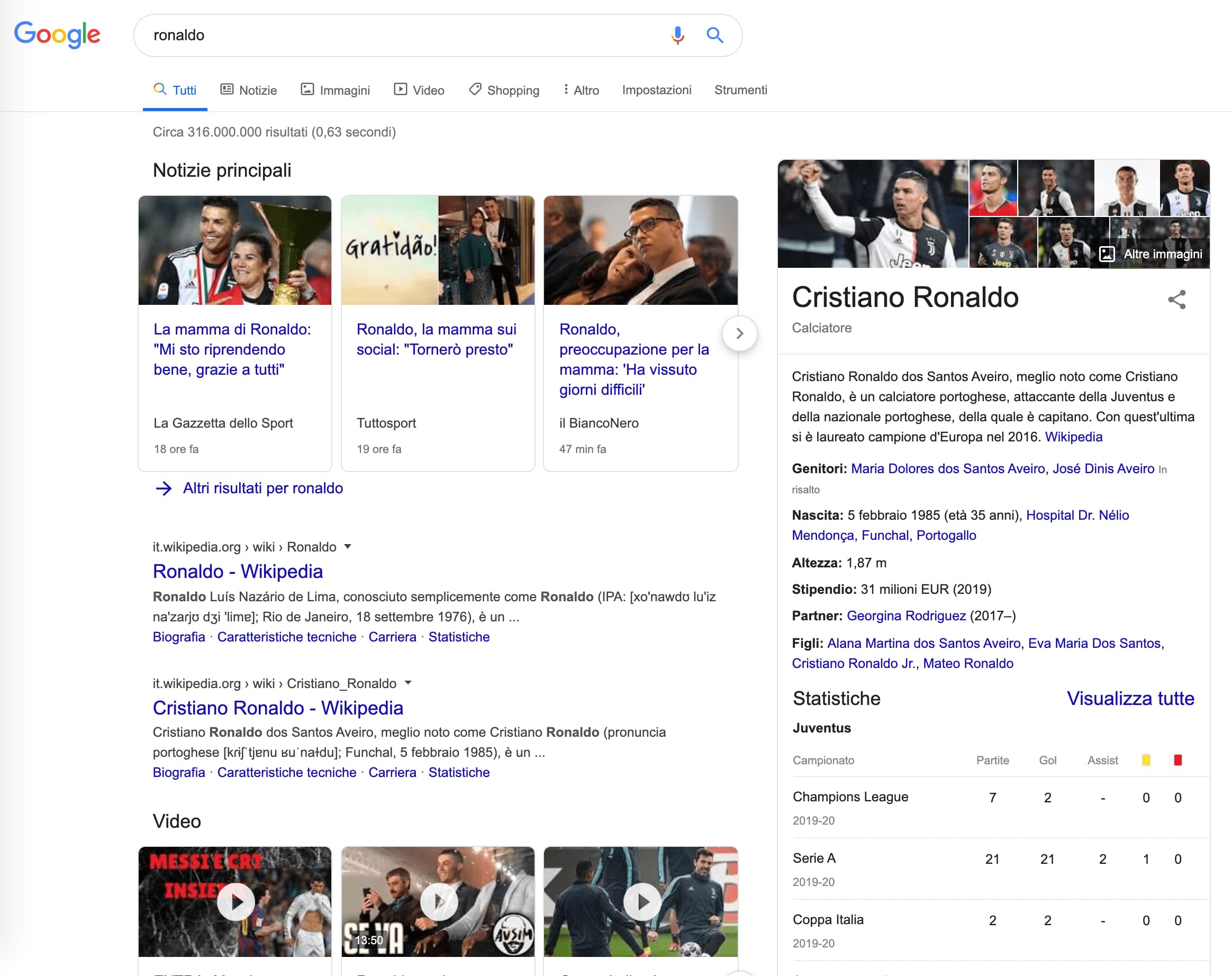 Knowledge Graph: il pannello sulla destra