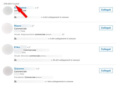 Ricerca linkedin