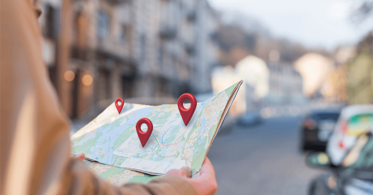 mappa che rappresenta il marketing locale