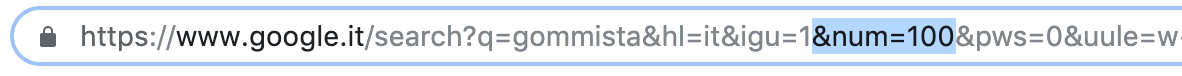 Modificare url query