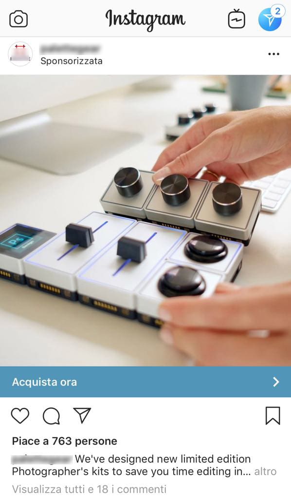 sponsorizzata instagram